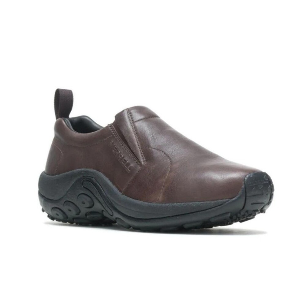 Merrell Jungle Moc 2 Espresso Brown Leather Slip-On Shoes Men's Size 7.5 NWOB